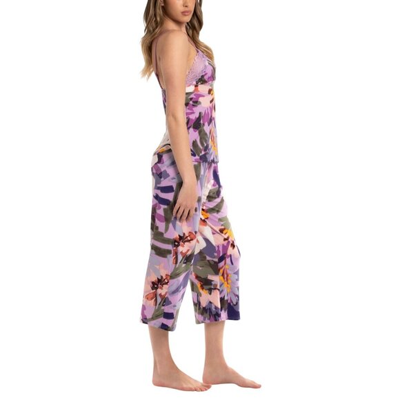 NEW Linea Donatella Womens Knit Pajama Cami Top SFY145 Purple M - Picture 7 of 7